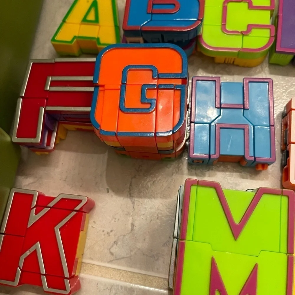Alpha Bots Alphabet Learning Robots Incomplete Set  - Extra Letters